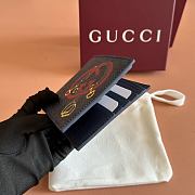 Gucci bi-fold wallet with print in dark blue 11x9cm - 2