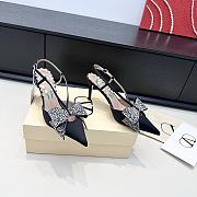 Valentino Garavani 85mm Satin Slingback Pumps  - 1