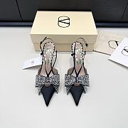 Valentino Garavani 85mm Satin Slingback Pumps  - 3