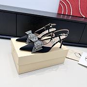 Valentino Garavani 85mm Satin Slingback Pumps  - 2