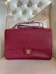 Chanel Large Flap Bag Red Gold 33x23x11cm - 1