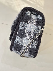 Chanel Flap Bag Tweed Black 25cm - 5