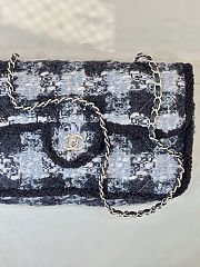 Chanel Flap Bag Tweed Black 25cm - 3