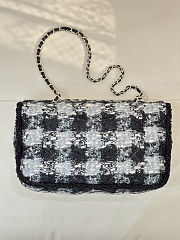 Chanel Flap Bag Tweed Black 25cm - 2