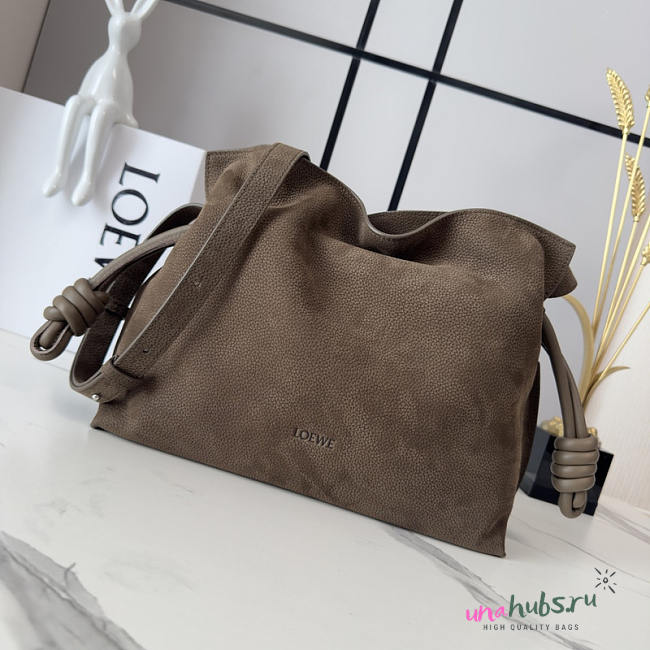 Loewe Medium Flamenco Clutch Grained Nubuck 30x24x10.5cm - 1