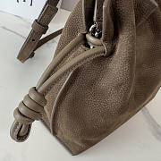 Loewe Mini Flamenco Purse In Dark Oak Grained 23x18x9cm - 3