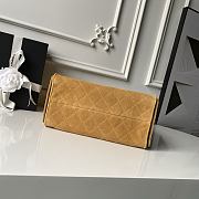 Chanel Small 25 Handbag Light Brown Suede 30x26x14cm - 4