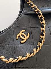 Chanel Shopping Bag Black Lambskin 35x29x13 - 4