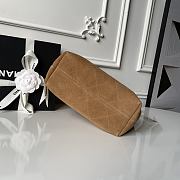 Chanel Shopping Bag Brown Suede 31x23.5x10cm - 5