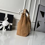 Chanel Shopping Bag Brown Suede 31x23.5x10cm - 4