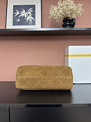 Chanel Shopping Bag Brown Suede 35x29x13cm - 3