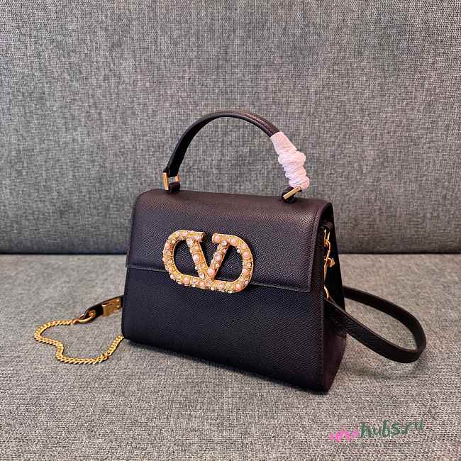 Valentino Garavani Small VSling Handbag Black 22x9x17cm - 1