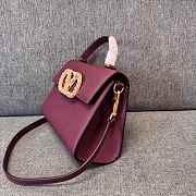 Valentino Garavani Small VSling Handbag Burgundy 22x9x17cm - 4