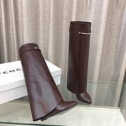 Givenchy Shark Pinch boots in leather Brown - 4
