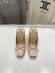 Christian Louboutin Cassia Satin Ballerina Pink Pumps 100mm - 2