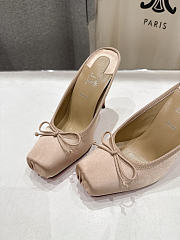 Christian Louboutin Cassia Satin Ballerina Pink Pumps 100mm - 3