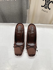 Christian Louboutin Cassia Satin Ballerina Brown Pumps 100mm - 2