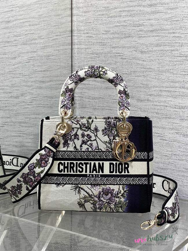 Dior Lady D-lite White Purple 24cm - 1