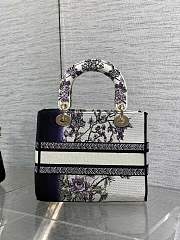 Dior Lady D-lite White Purple 24cm - 2