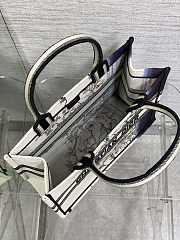 Dior Medium Book Tote White Purple 36cm - 5