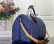 Louis Vuitton Keepall Bandoulière 50 Blue 50x29x23cm - 4