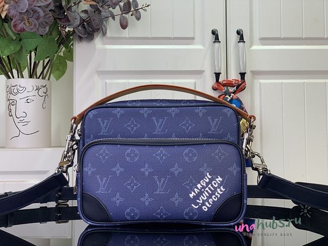 Louis Vuitton Nil Monogram Blue 25x17.5x11cm  - 1