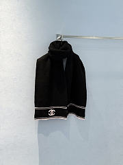Chanel Black Pink Scarf - 4