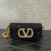 Valentino Garavani Small Locò Shoulder Bag Black 19x10.5x5cm - 1