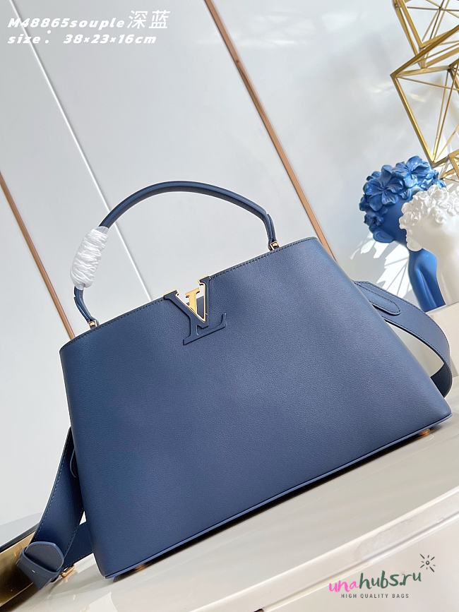 Louis Vuitton Capucines GM Souple Blue 38x23x16cm - 1