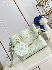 Louis Vuitton Bella Perforated Mahina Calfskin Green 22x14x19cm - 1
