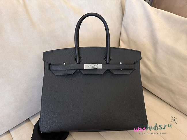 Hermes Birkin 35 Epsom Leather Black Silver 35cm - 1