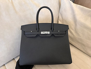 Hermes Birkin 35 Epsom Leather Black Silver 35cm
