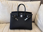 Hermes Birkin 35 Epsom Leather Black Silver 35cm - 3