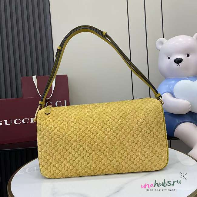 Gucci Half Horsebit medium yellow shoulder bag 31.5x17x12cm - 1