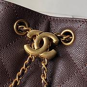 Chanel Mini 25 Handbag Dark Brown Caviar 22x20x12.5cm - 4
