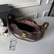 Chanel Mini 25 Handbag Dark Brown Caviar 22x20x12.5cm - 2