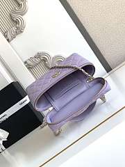 Chanel Handle Vanity Purple Caviar 19.5x17x5cm - 3
