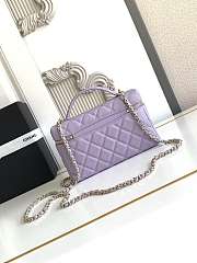 Chanel Handle Vanity Purple Caviar 19.5x17x5cm - 2