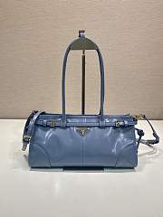 Prada Bonnie Medium Leather Handbag Blue 32x15.5x12cm - 1