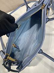 Prada Bonnie Medium Leather Handbag Blue 32x15.5x12cm - 5