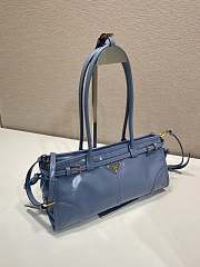 Prada Bonnie Medium Leather Handbag Blue 32x15.5x12cm - 4