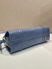 Prada Bonnie Medium Leather Handbag Blue 32x15.5x12cm - 3