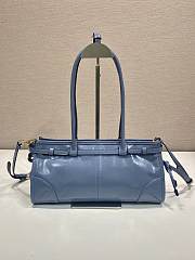 Prada Bonnie Medium Leather Handbag Blue 32x15.5x12cm - 2