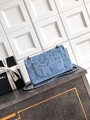 Chanel Flap Bag Denim Blue 25cm - 3
