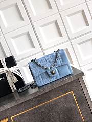 Chanel Flap Bag Denim Blue 20cm - 1