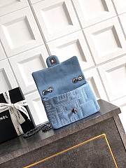 Chanel Flap Bag Denim Blue 20cm - 4