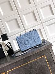 Chanel Flap Bag Denim Blue 20cm - 3