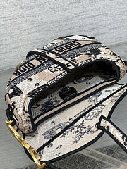 Dior Saddle Bag Brown Embroidered 25cm - 2