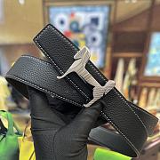 Hermes Black Silver Belt 3.8cm - 3