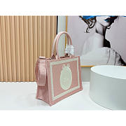 Dior Medium Book Tote With Strap In Pink 36x27x16cm - 4